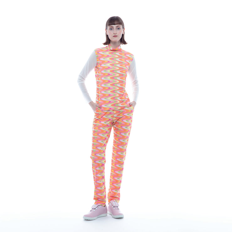 サイケプリントストレートパンツ
