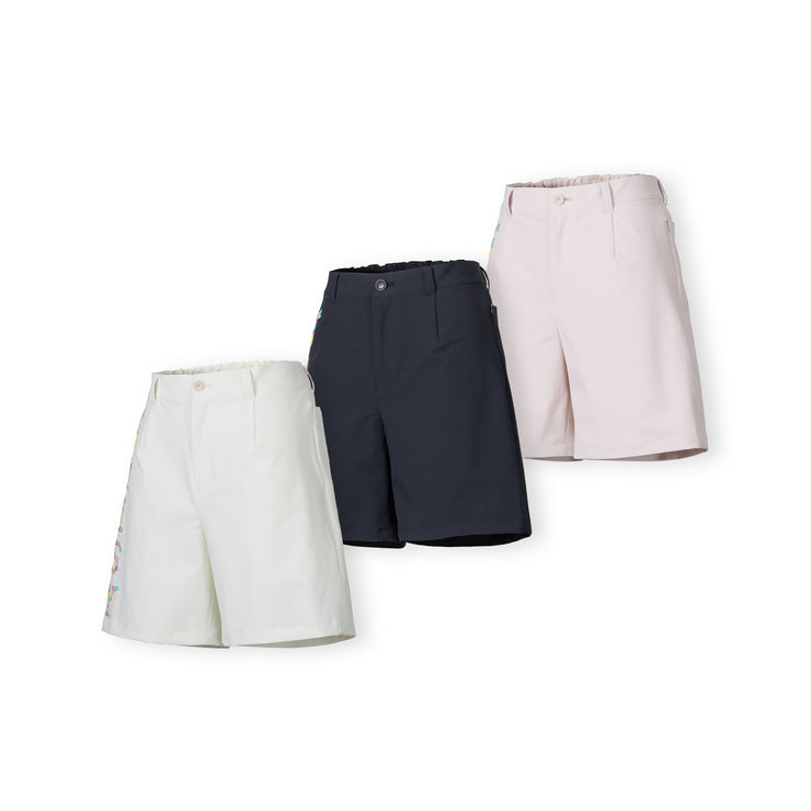 発泡プリントキュロットパンツ