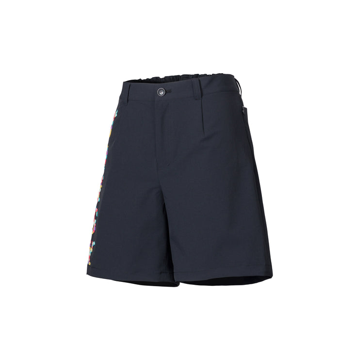 発泡プリントキュロットパンツ