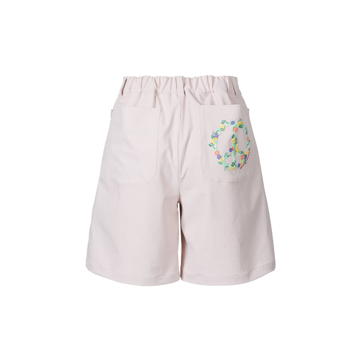 発泡プリントキュロットパンツ
