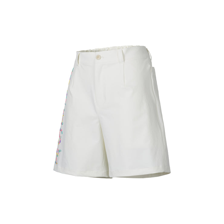 発泡プリントキュロットパンツ