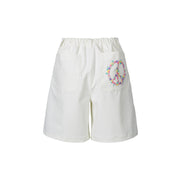 発泡プリントキュロットパンツ
