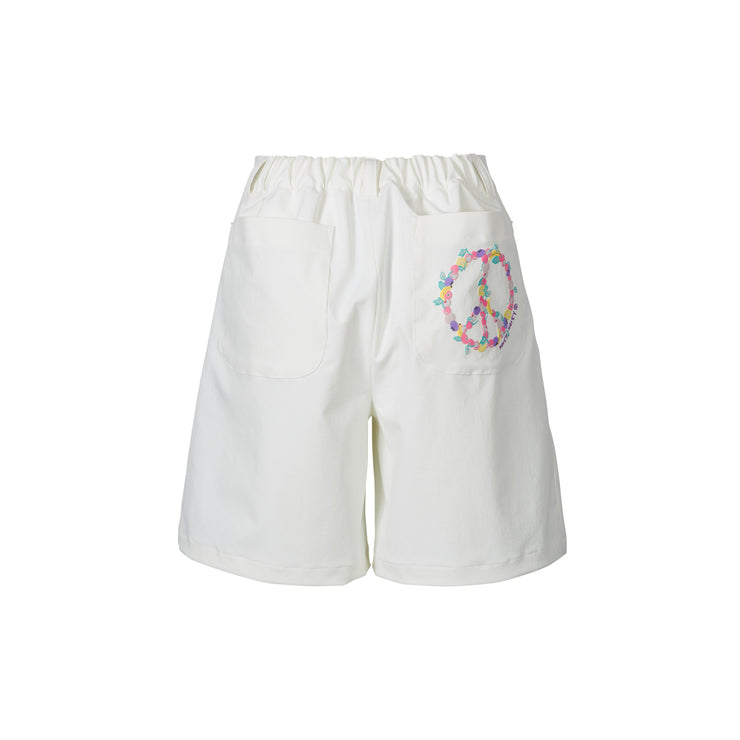 発泡プリントキュロットパンツ