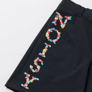 発泡プリントキュロットパンツ