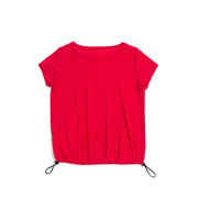 裾ゴム調節半袖Tシャツ
