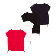 裾ゴム調節半袖Tシャツ