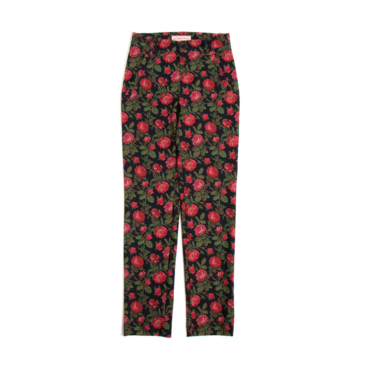バラの花柄ロングパンツ